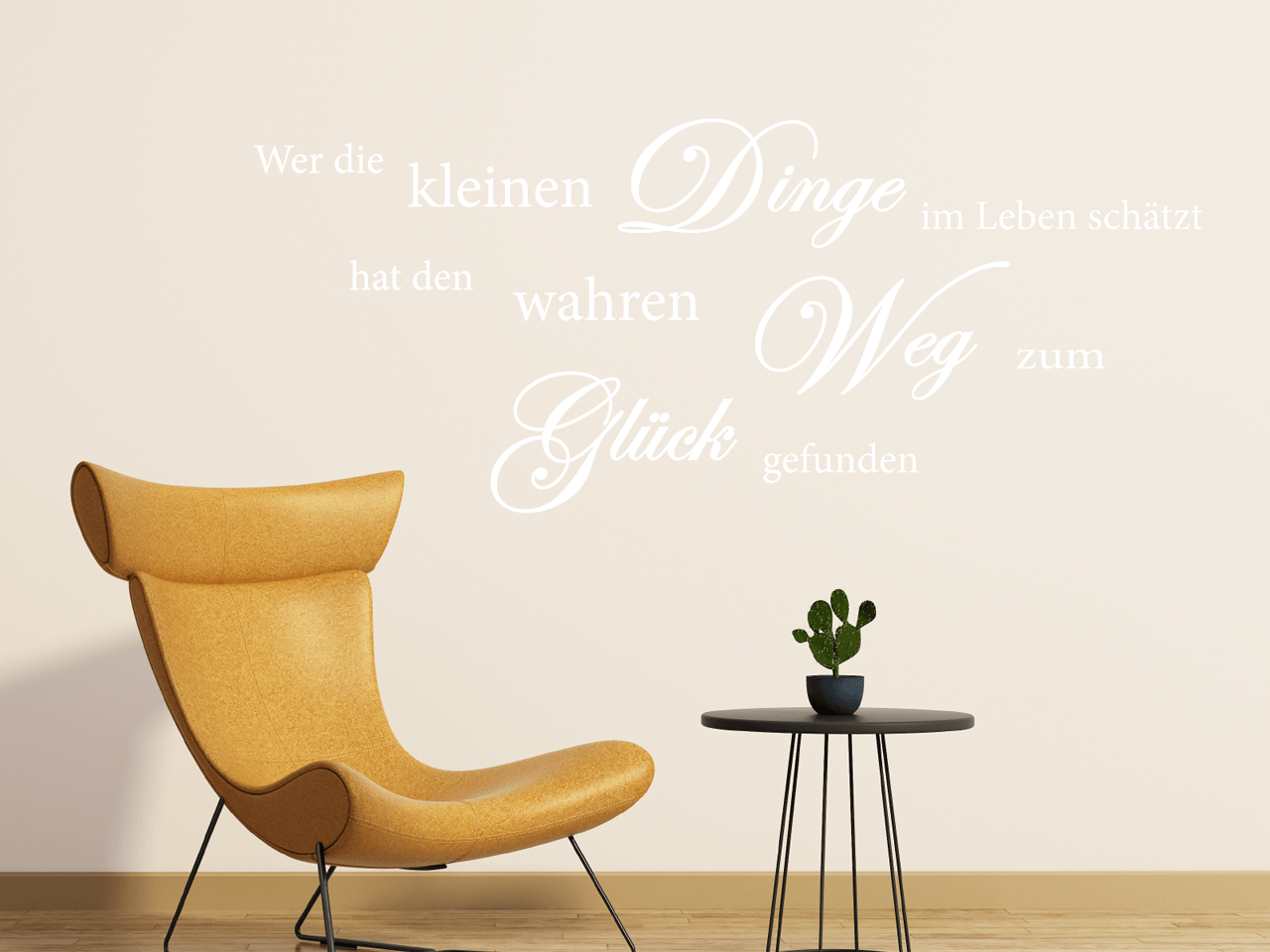 Wandtattoo Spruch Wer die kleinen Dinge ToCut