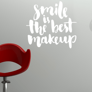 Wandtattoo Spruch smile is the best makeup