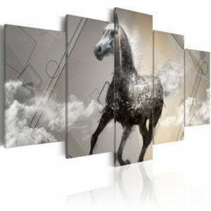 Wandbild - Kunstvoller Galopp - 5 Teile