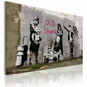 Wandbild - Old school (Banksy)