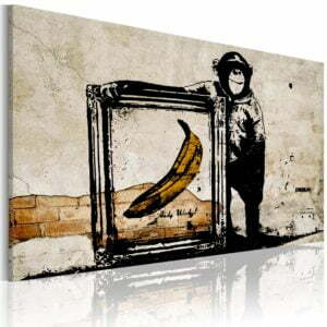 Wandbild - Von Banksy inspiriert - Sepia