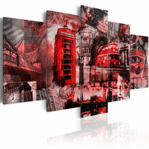Wandbild - Londoner Collage - 5 Teile