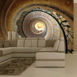 Fototapete - Decorative spiral stairs