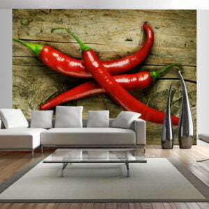 Fototapete - Spicy chili peppers