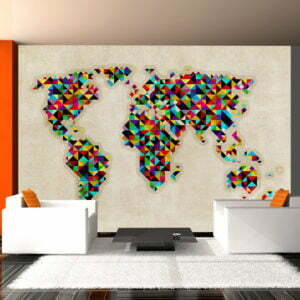 Fototapete - World Map - a kaleidoscope of colors