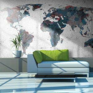 Fototapete - World map on the wall