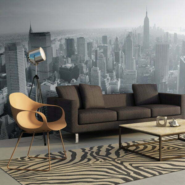 Safari theme interior living room, animal print perspective