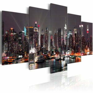 Wandbild - Manhattan bei Nacht