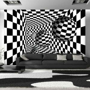 Fototapete - Schwarz-weißer Korridor