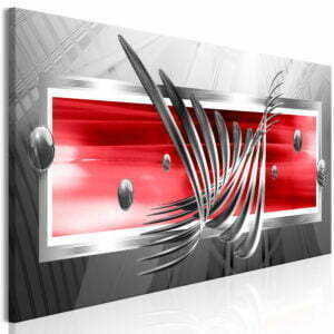 Wandbild - Silver Wings (1 Part) Narrow Red