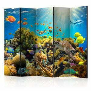 5-teiliges Paravent - Underwater Land II [Room Dividers]