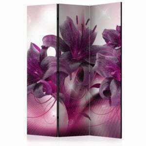 3-teiliges Paravent - The Purple Flame [Room Dividers]