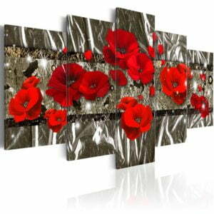 Wandbild - Silver Poppies