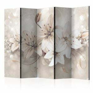 5-teiliges Paravent - Diamond Lilies II [Room Dividers]