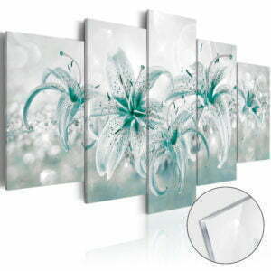 Acrylglasbild - Sapphire Lilies [Glass]