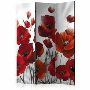 3-teiliges Paravent - Poppies in the Moonlight [Room Dividers]