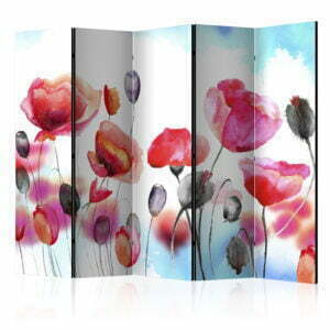 5-teiliges Paravent - Swaying with the Wind II [Room Dividers]