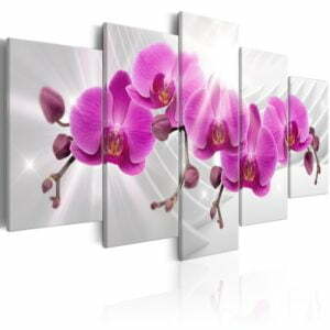 Wandbild - Abstract Garden: Pink Orchids