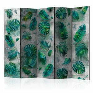 5-teiliges Paravent - Modernist Jungle II [Room Dividers]