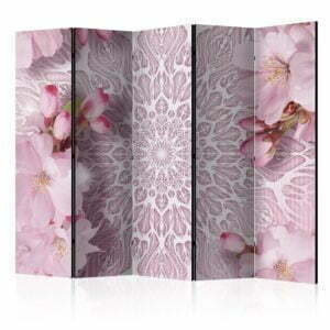 5-teiliges Paravent - Pastel Mandala II [Room Dividers]