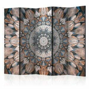 5-teiliges Paravent - Hetman Mandala II [Room Dividers]