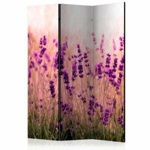3-teiliges Paravent - Lavender in the Rain [Room Dividers]