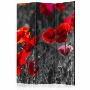 3-teiliges Paravent - Red Poppies [Room Dividers]