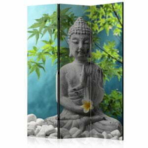 3-teiliges Paravent - Meditating Buddha [Room Dividers]