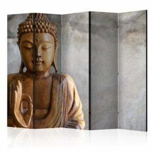 5-teiliges Paravent - Buddha II [Room Dividers]