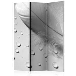 3-teiliges Paravent - White Feather [Room Dividers]