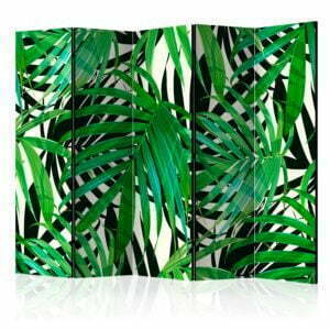 5-teiliges Paravent - Tropical Leaves II [Room Dividers]