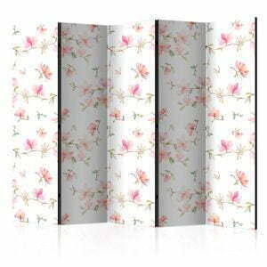 5-teiliges Paravent - Fresh Magnolias II [Room Dividers]