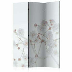 3-teiliges Paravent - White Flowers [Room Dividers]