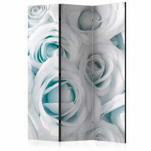 3-teiliges Paravent - Satin Rose (Turquoise) [Room Dividers]
