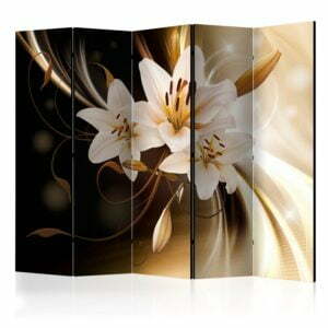5-teiliges Paravent - Circle of Light II [Room Dividers]