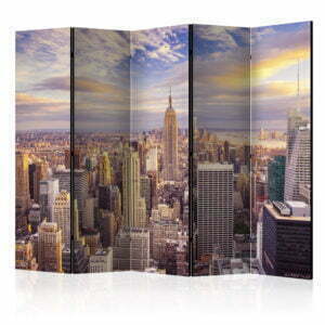 5-teiliges Paravent - New York Morning II [Room Dividers]