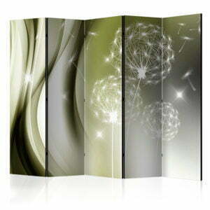 5-teiliges Paravent - Green Gentleness II [Room Dividers]