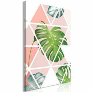 Wandbild - Geometric Monstera (1 Part) Vertical