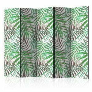 5-teiliges Paravent - Wild Leaves II [Room Dividers]
