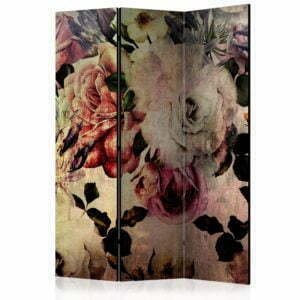 3-teiliges Paravent - Nostalgia Flowers [Room Dividers]