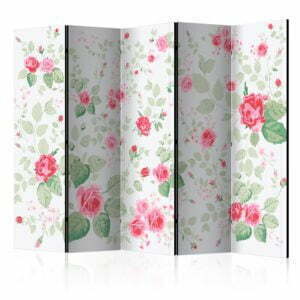 5-teiliges Paravent - Rosy pleasures II [Room Dividers]