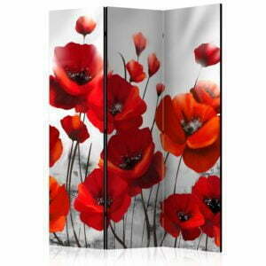 3-teiliges Paravent - Poppies in the Moonlight [Room Dividers]