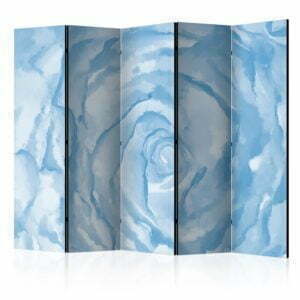 5-teiliges Paravent - rose (blue) II [Room Dividers]