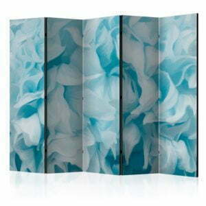 5-teiliges Paravent - Azalea (blue) II [Room Dividers]