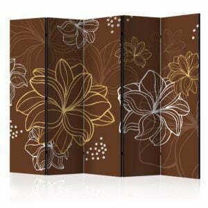 5-teiliges Paravent - Autumnal flora II [Room Dividers]