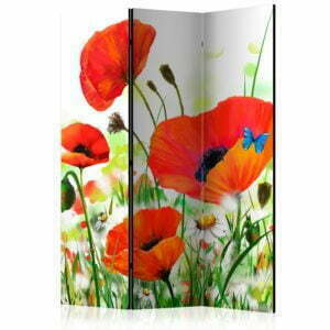 3-teiliges Paravent - Country poppies [Room Dividers]