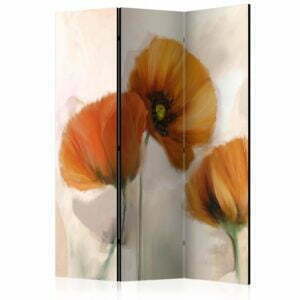 3-teiliges Paravent - poppies - vintage [Room Dividers]