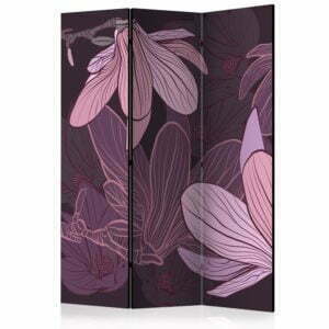 3-teiliges Paravent - Dreamy flowers [Room Dividers]