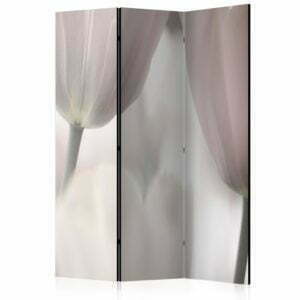 3-teiliges Paravent - Tulips fine art - black and white [Room Dividers]
