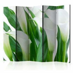 5-teiliges Paravent - bunch of flowers - callas II [Room Dividers]
